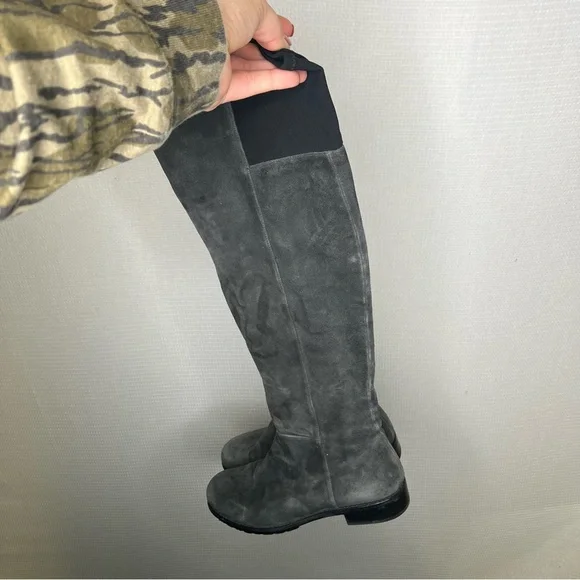Stuart‎ WeitzmanTall Grey Suede Leather Boots 6 Woman’s